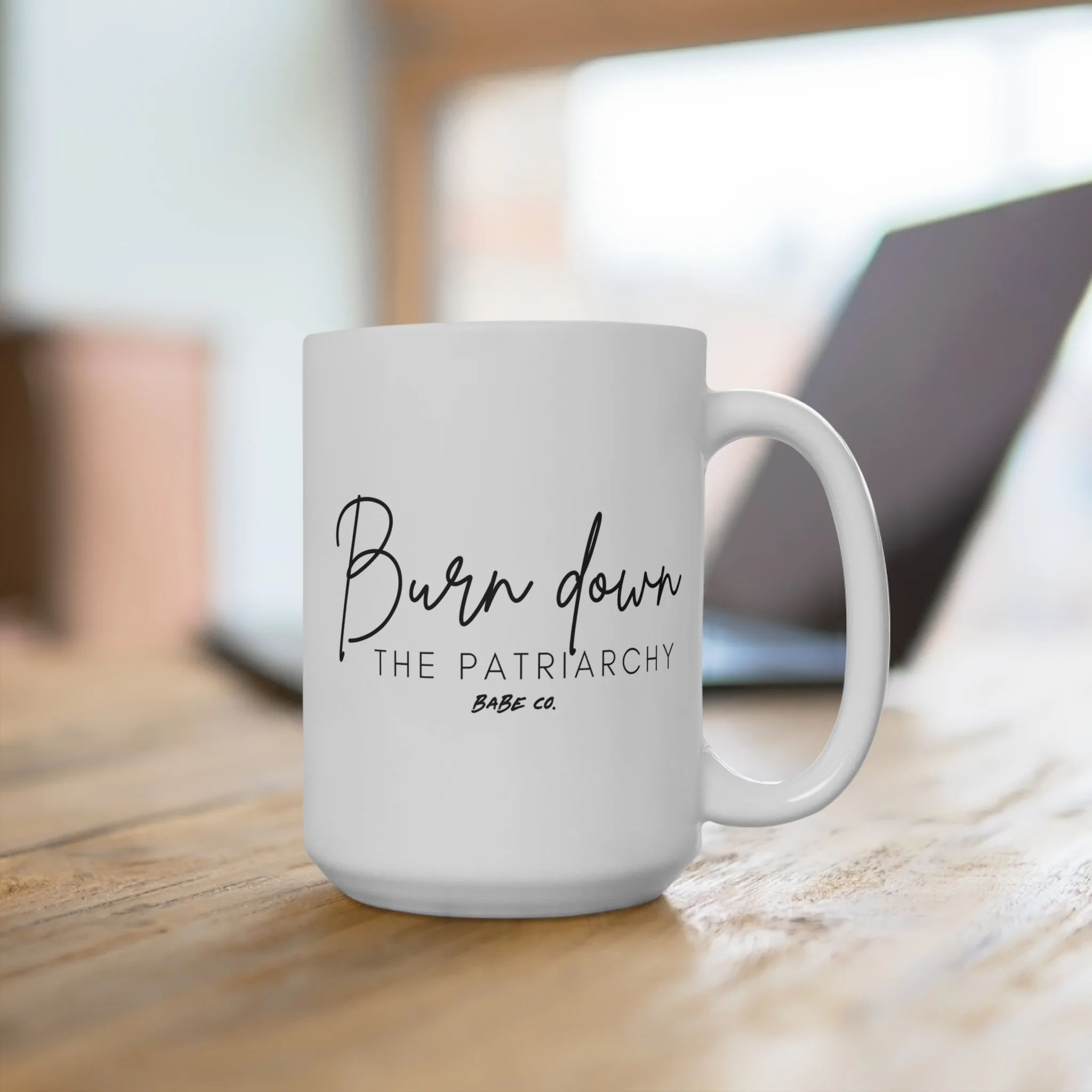 Burn Down the Patriarchy  - Mug 15oz - Image 4