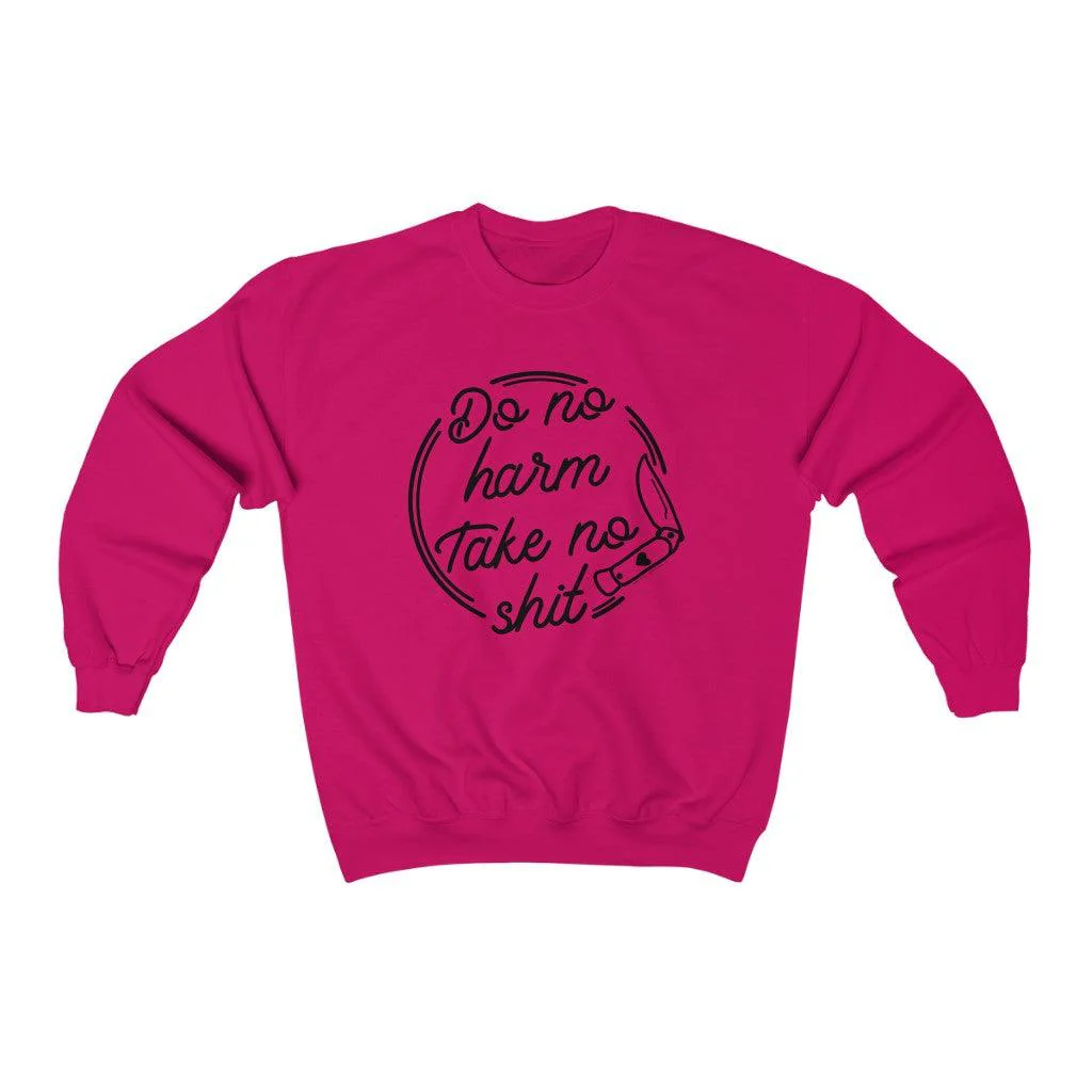 Do No Harm but Take No Shit - Unisex Crewneck Sweatshirt - Image 11