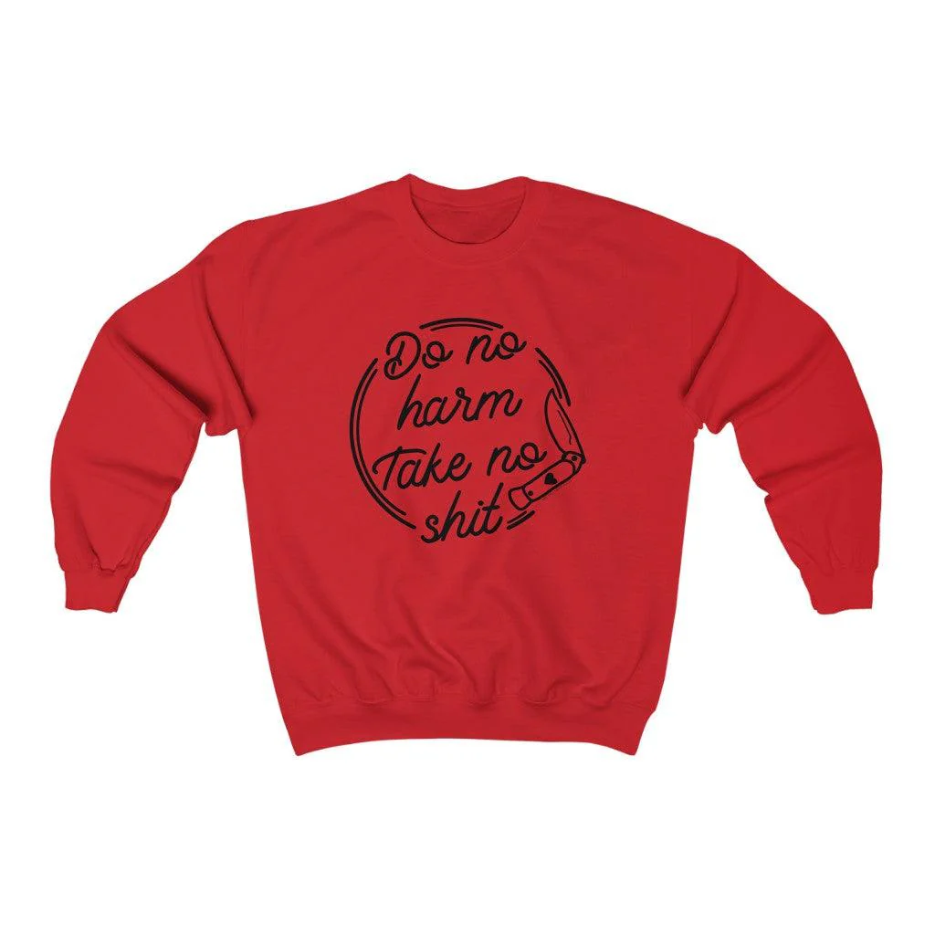 Do No Harm but Take No Shit - Unisex Crewneck Sweatshirt - Image 12