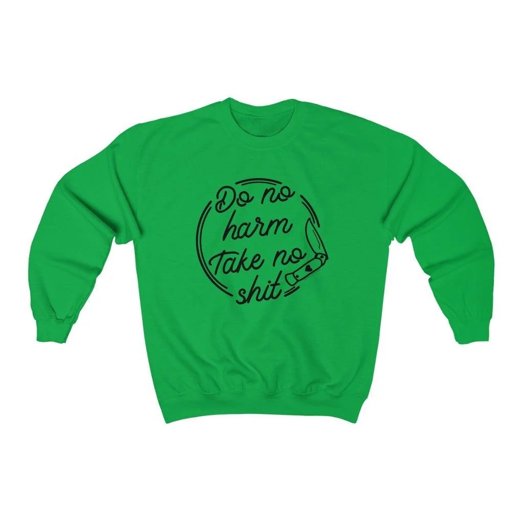 Do No Harm but Take No Shit - Unisex Crewneck Sweatshirt - Image 7