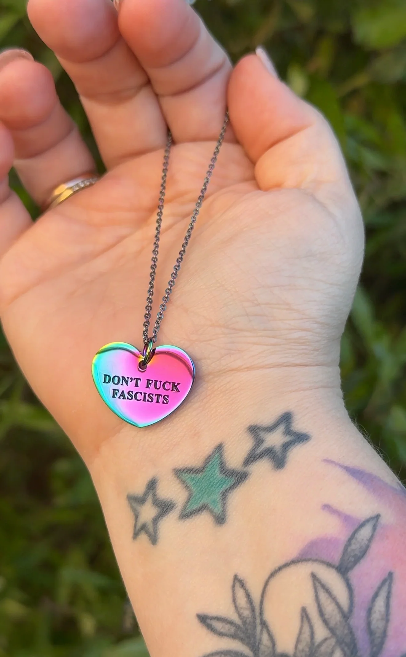 Don't Fuck Fascists Necklace - Image 5