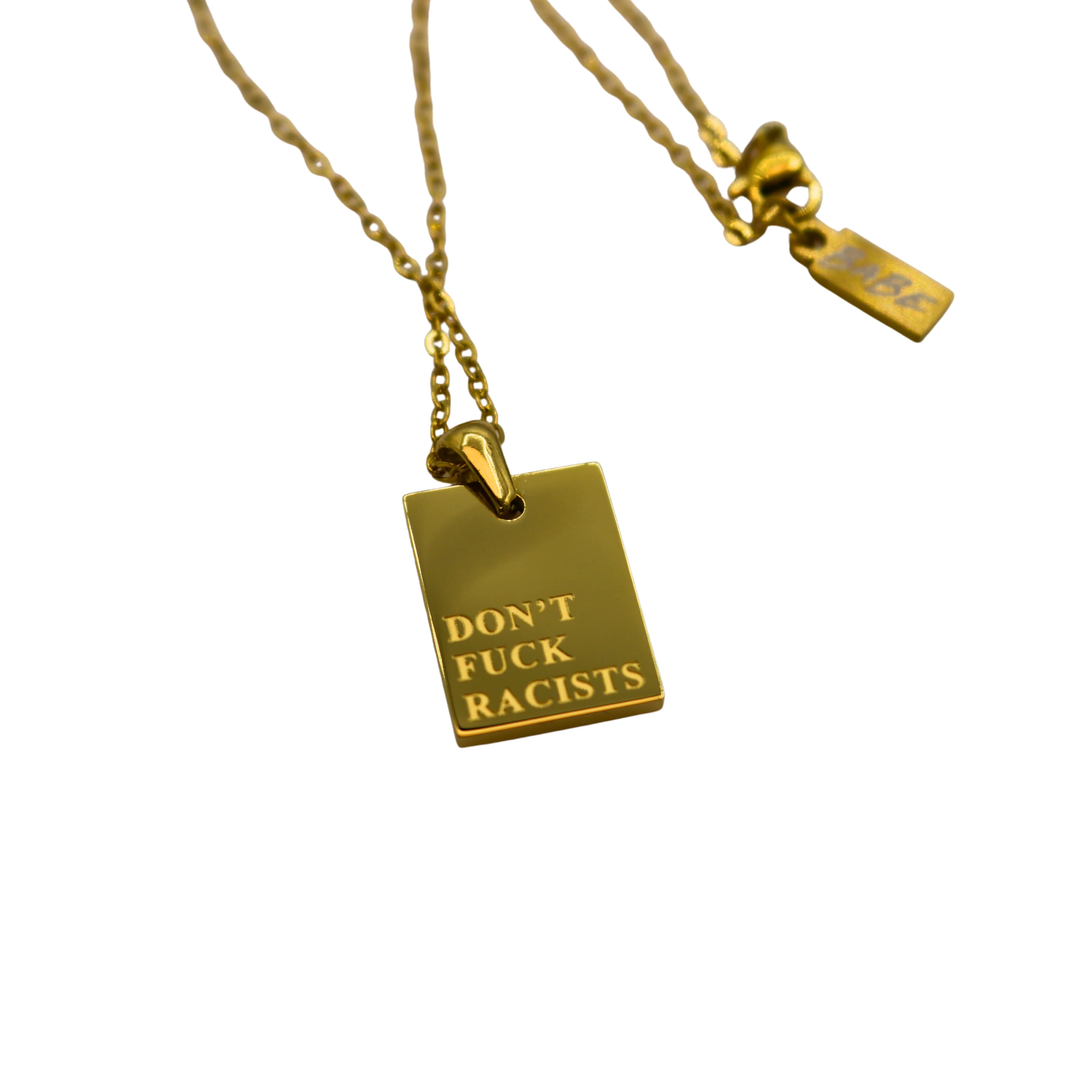 Don't Fuck Racists Necklace - Image 3