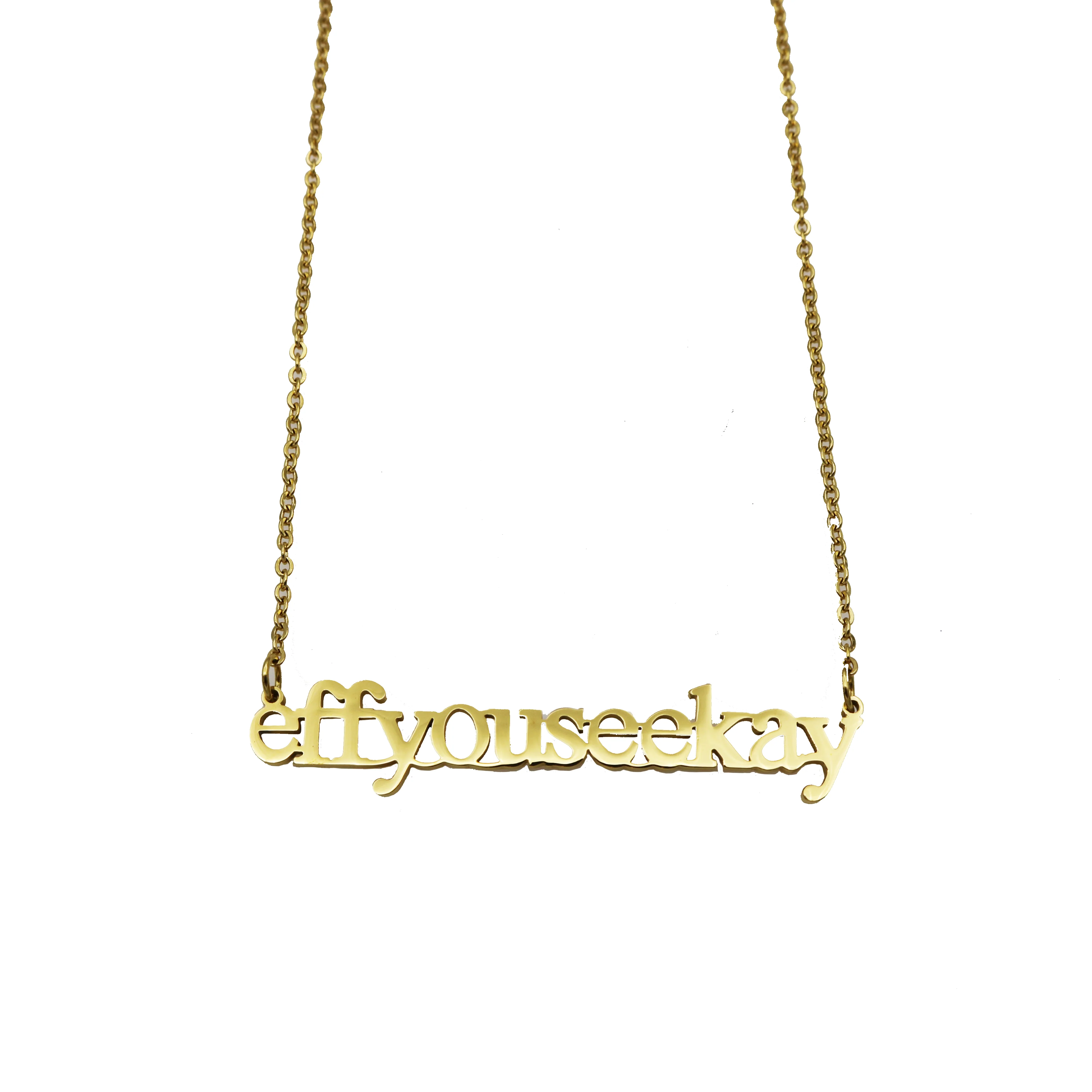 Eff You See Kay Cutout Necklace - Image 3