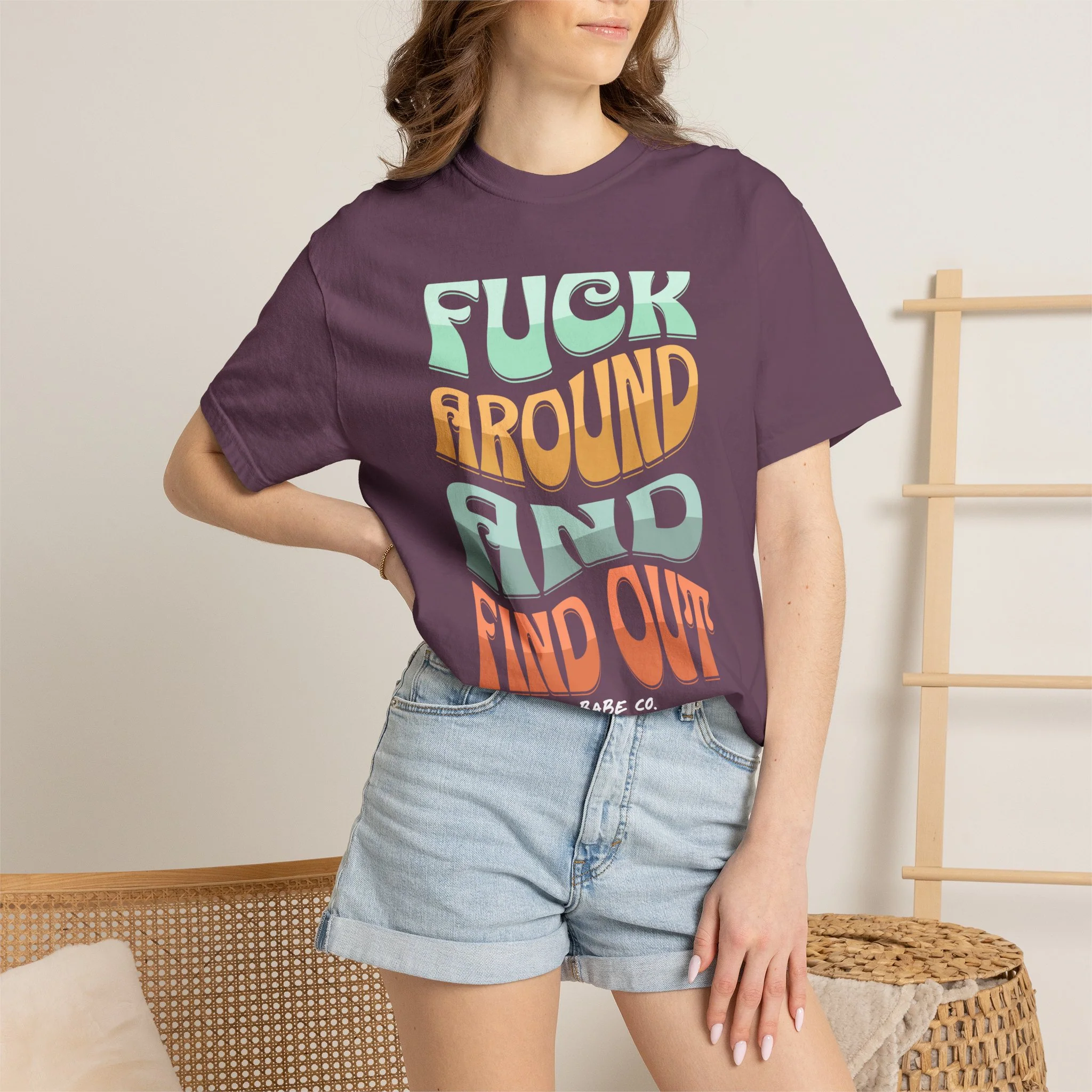 Fuck Around and Find Out Retro (front print) - Unisex Comfort Colors® Tee - Image 36