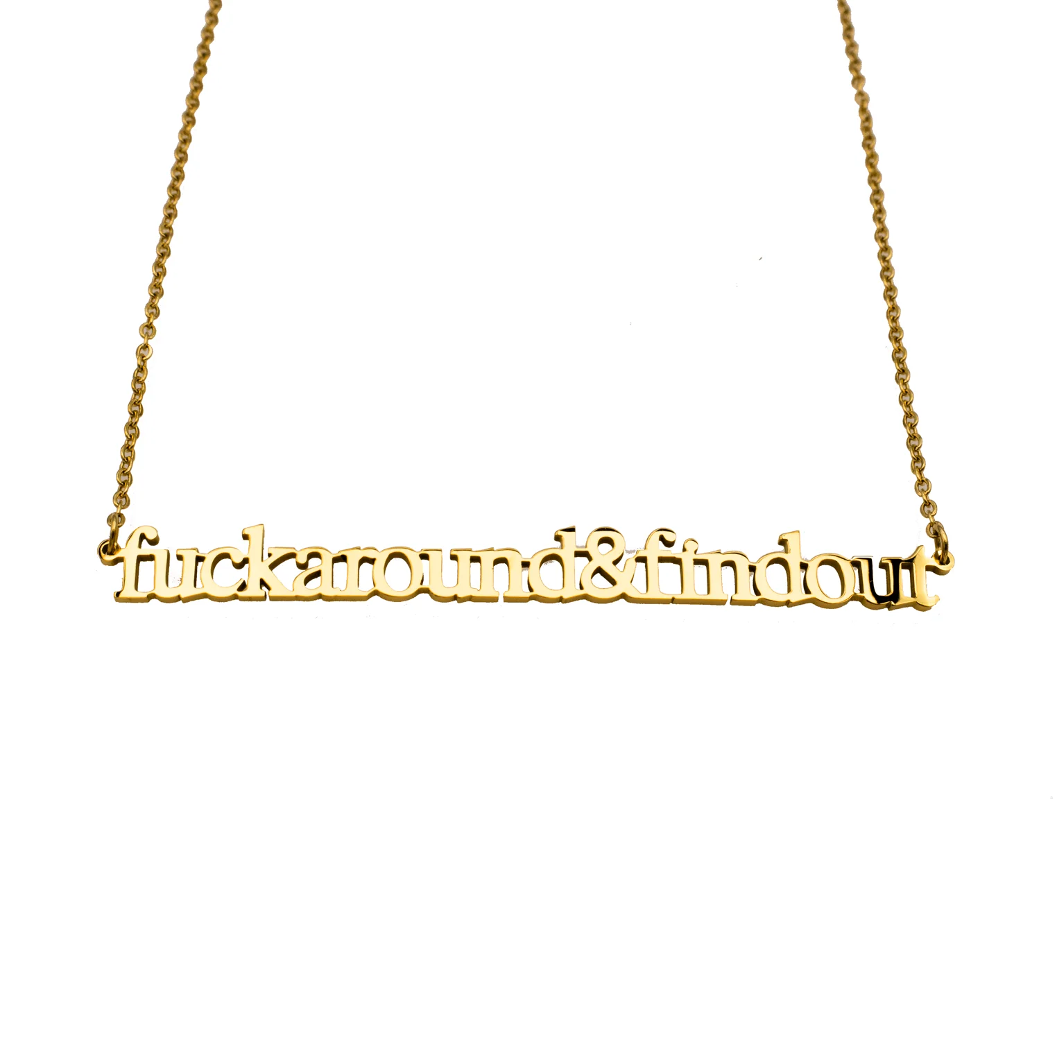 Fuck Around & Find Out Cutout Necklace - Image 3
