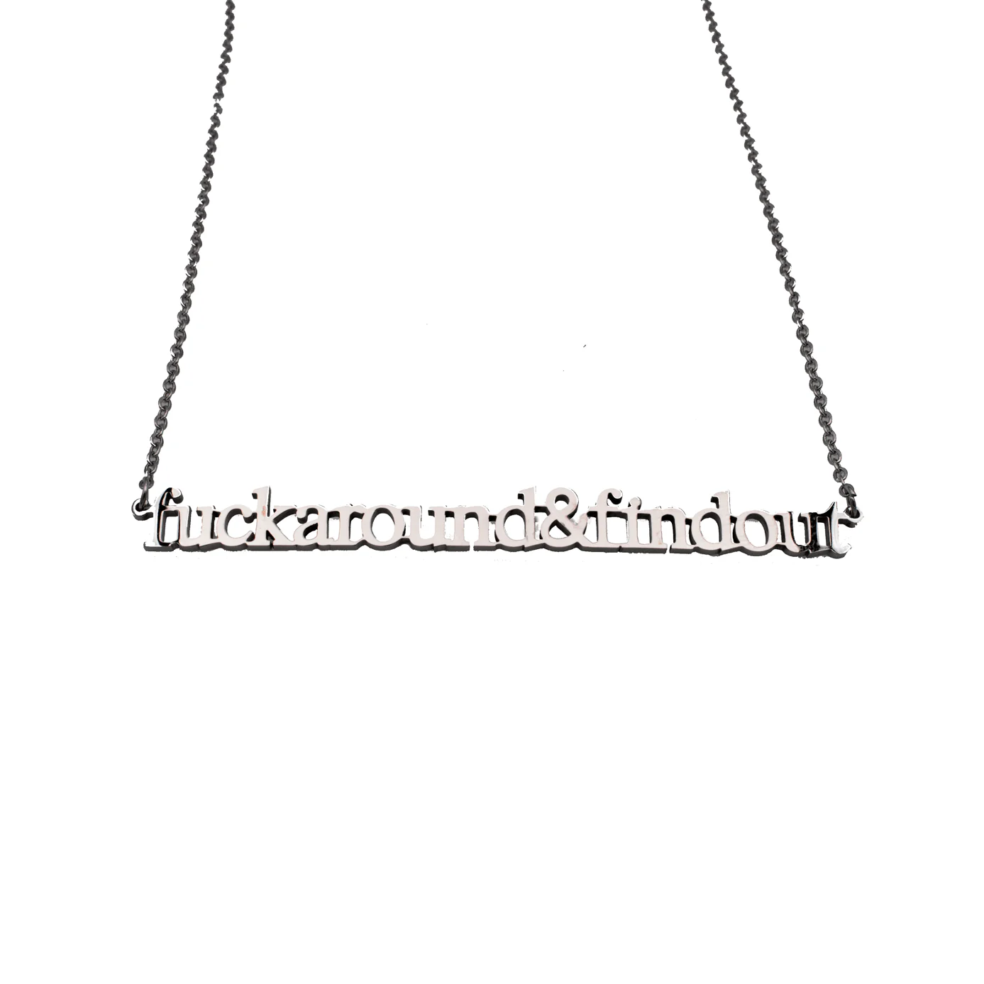 Fuck Around & Find Out Cutout Necklace - Image 4
