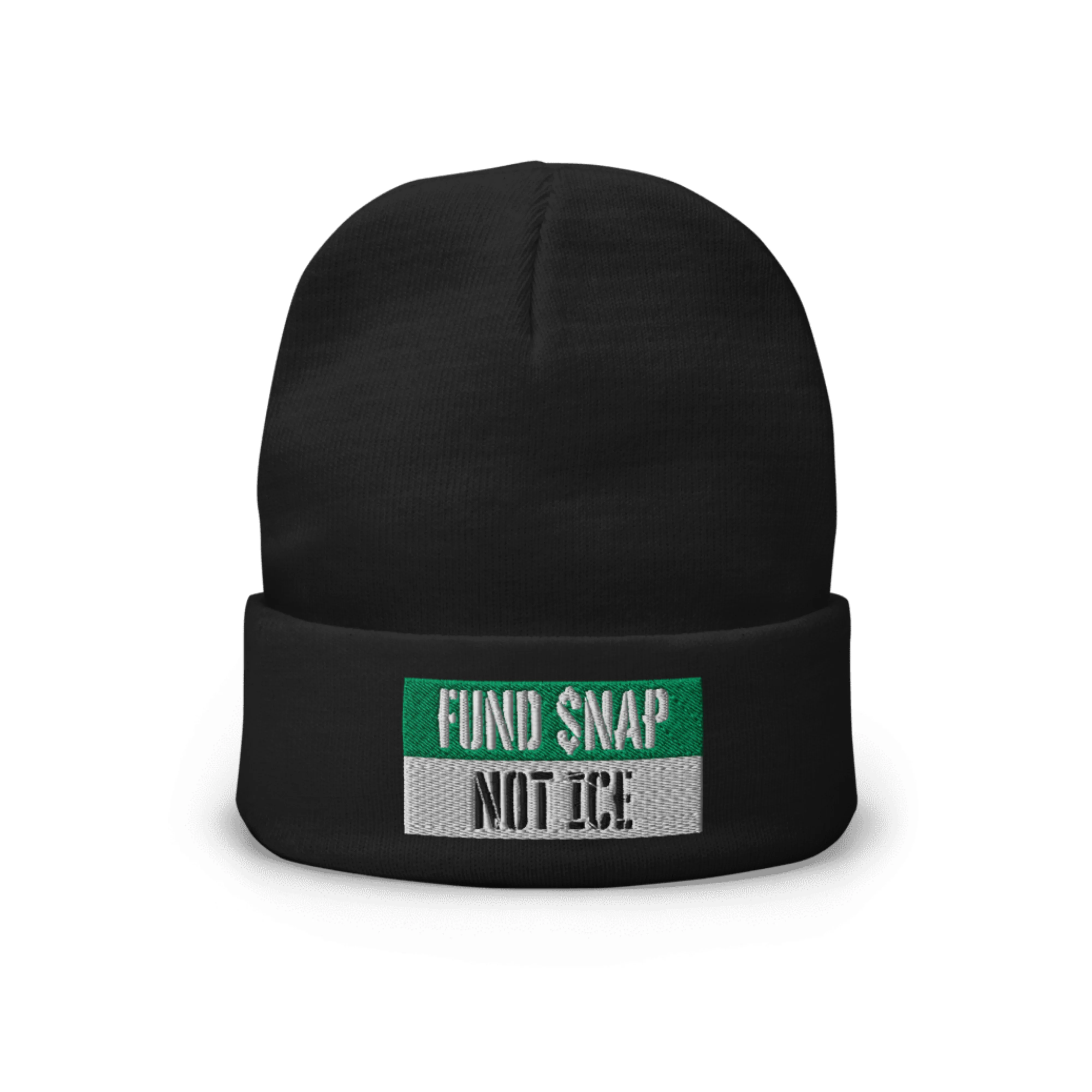 Fund Snap Not ICE - Embroidered Beanie - Image 3