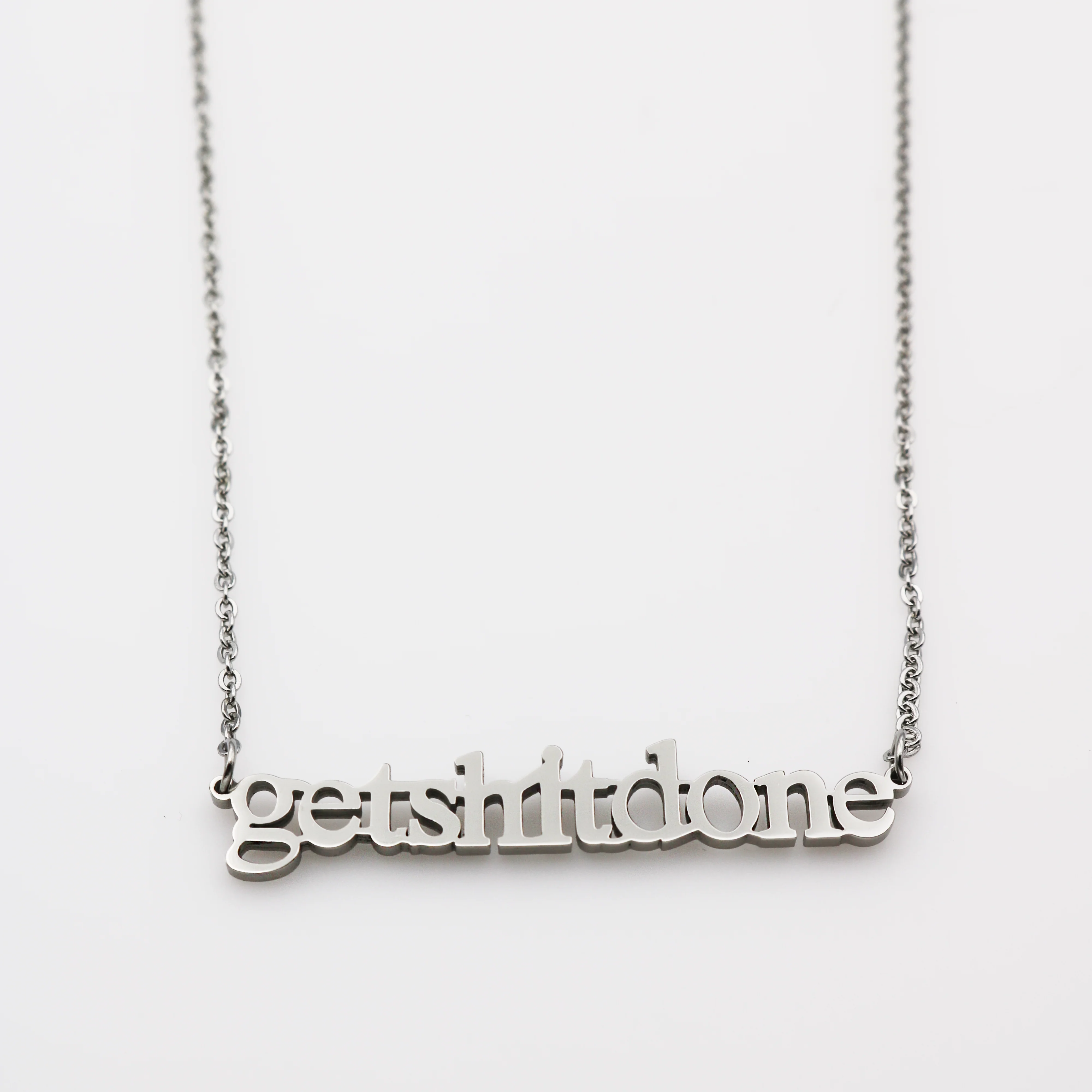 Get Shit Done Cutout Necklace - Image 3