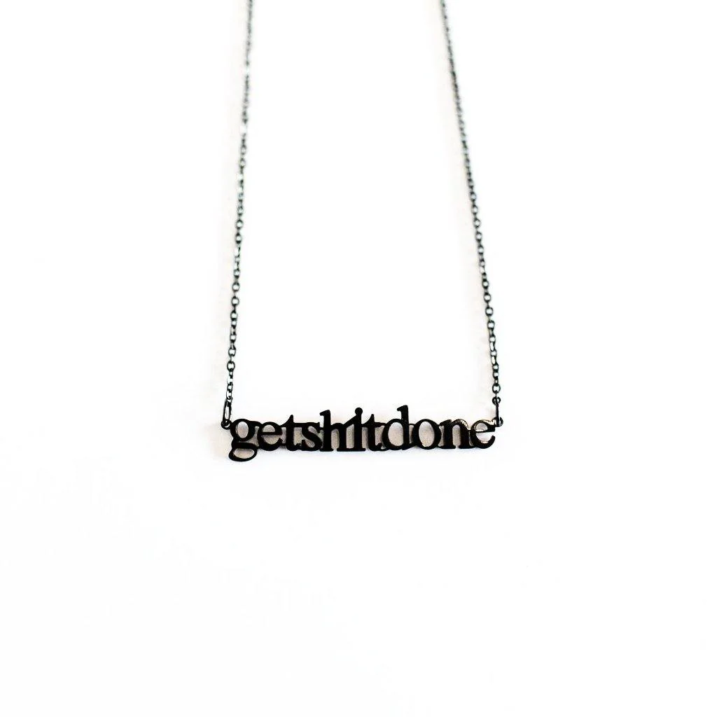 Get Shit Done Cutout Necklace - Image 4