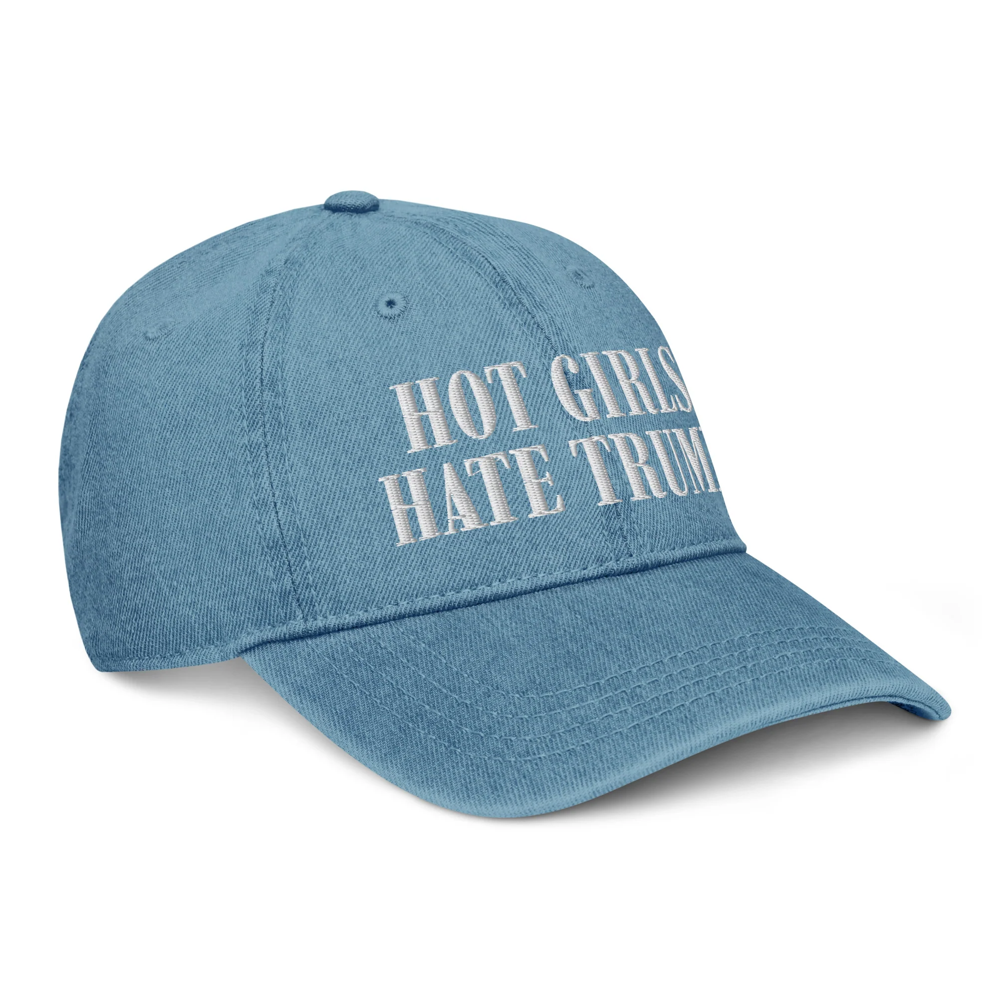 Hot Girls Hate Trump - Denim Hat - Image 4