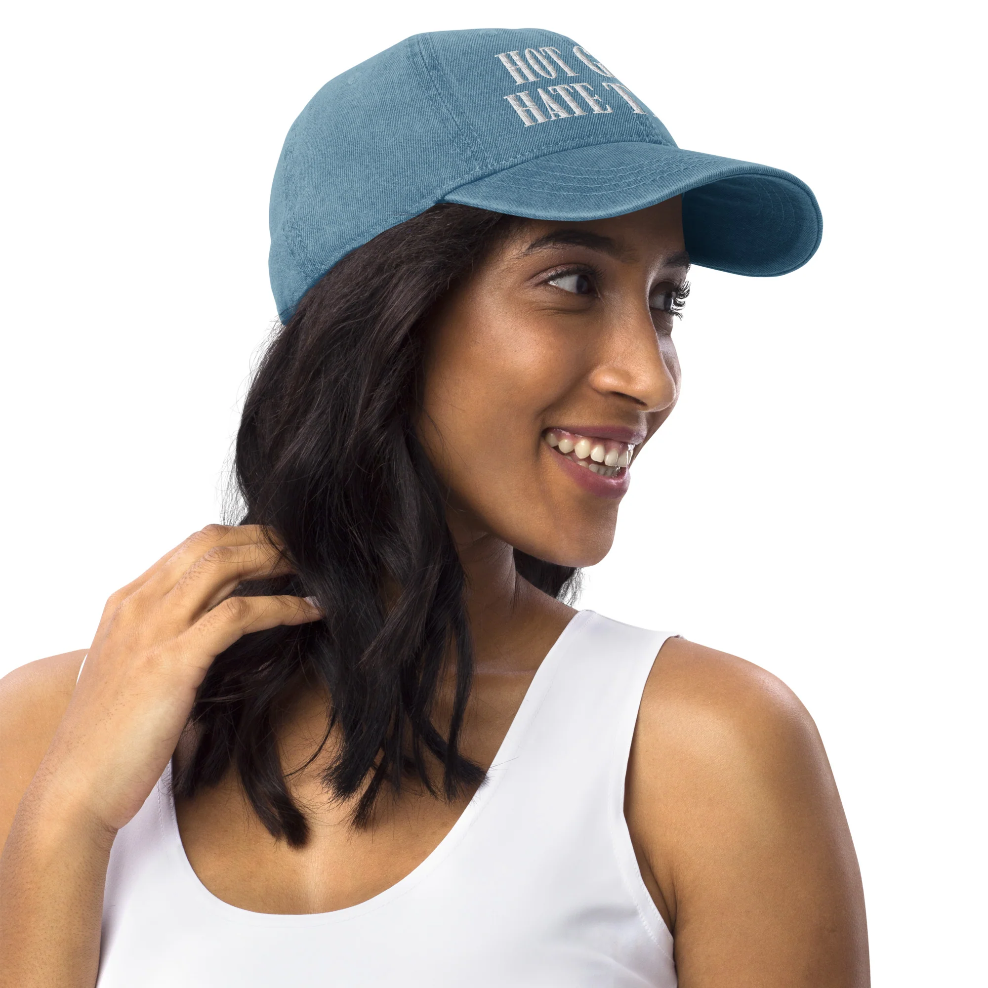 Hot Girls Hate Trump - Denim Hat - Image 5