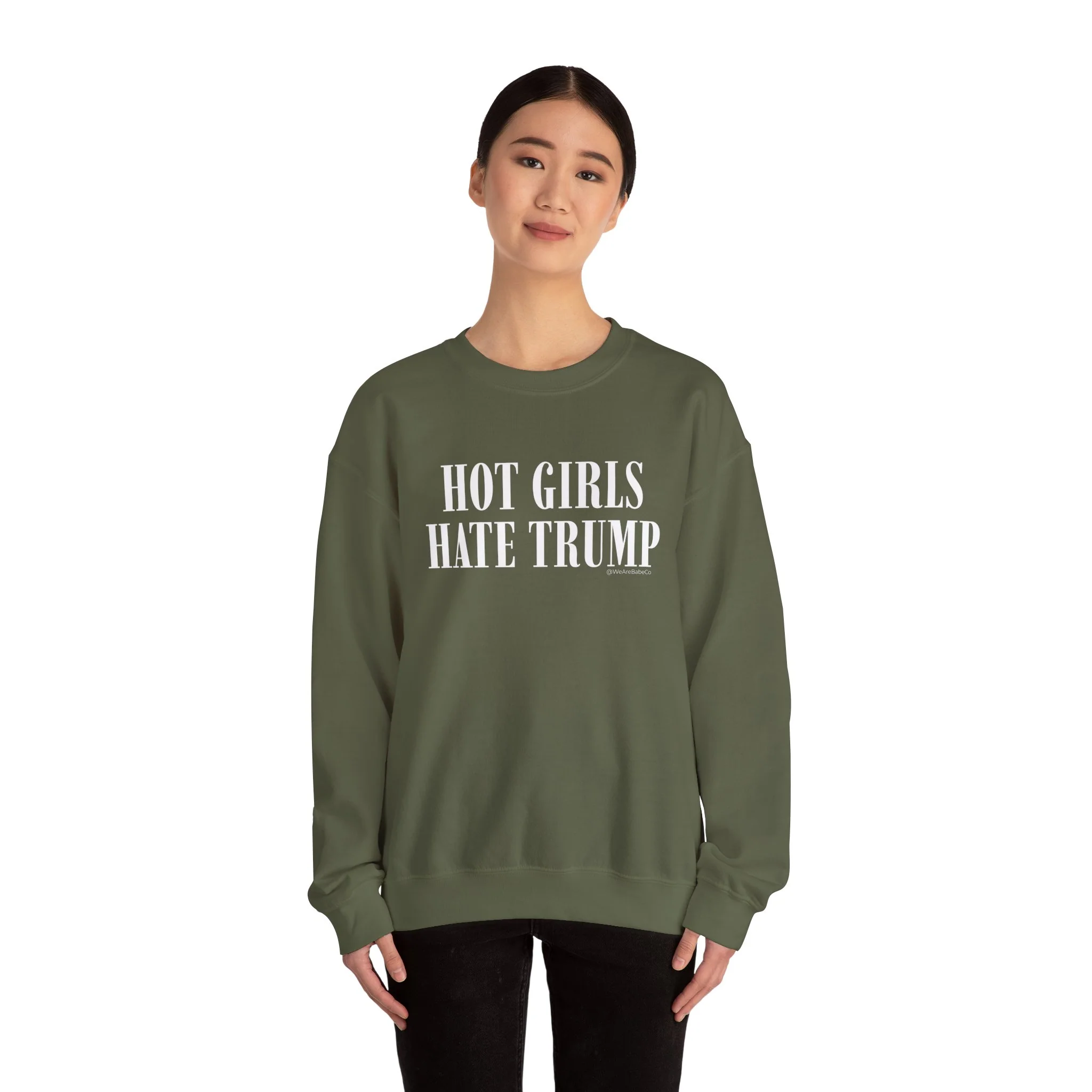 Hot Girls Hate Trump - Unisex Crewneck Sweatshirt - Image 11