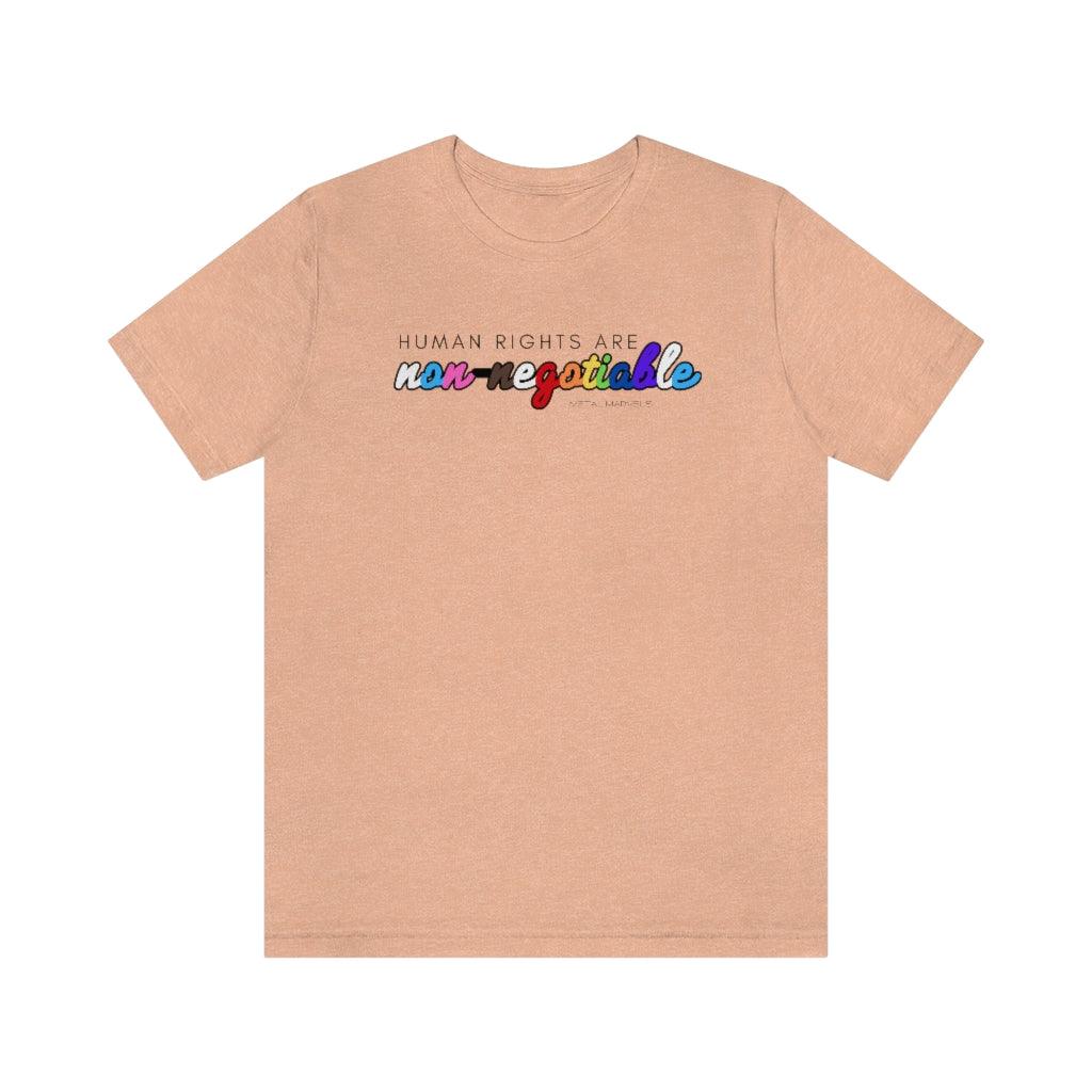 Human Rights are Non-Negotiable (inclusive rainbow) - Unisex Tee - Image 10