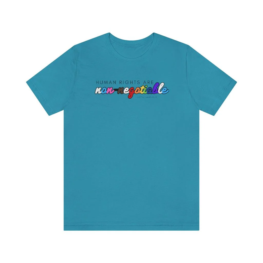 Human Rights are Non-Negotiable (inclusive rainbow) - Unisex Tee - Image 19