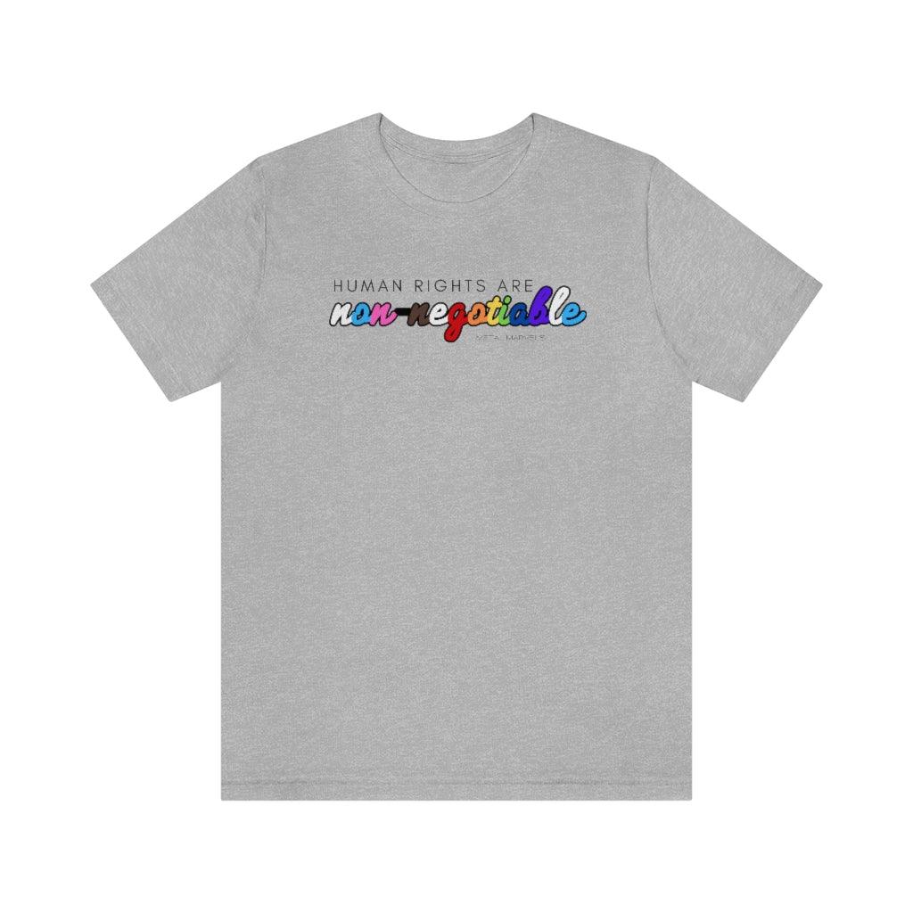 Human Rights are Non-Negotiable (inclusive rainbow) - Unisex Tee - Image 22