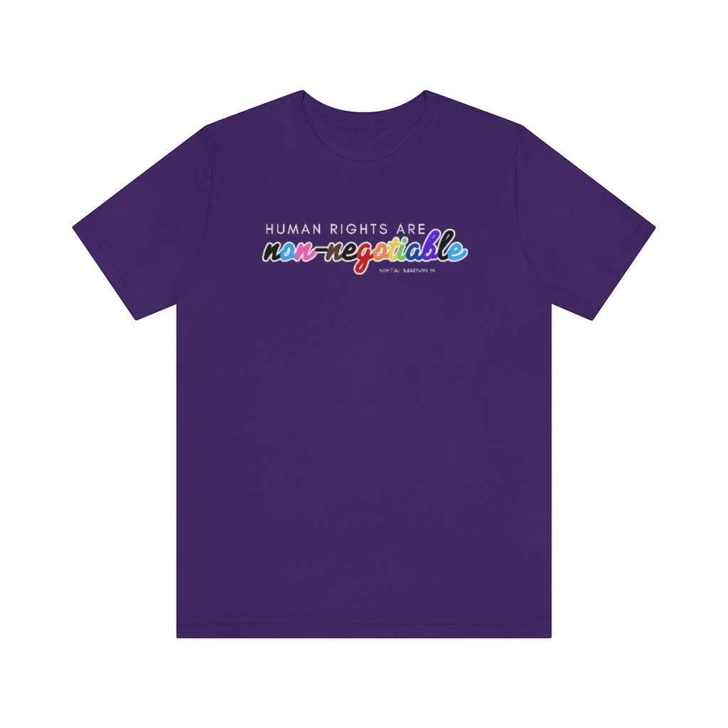Human Rights are Non-Negotiable (inclusive rainbow) - Unisex Tee - Image 30