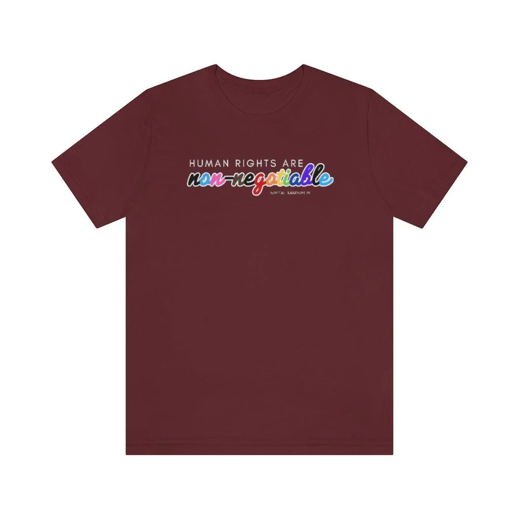 Human Rights are Non-Negotiable (inclusive rainbow) - Unisex Tee - Image 34