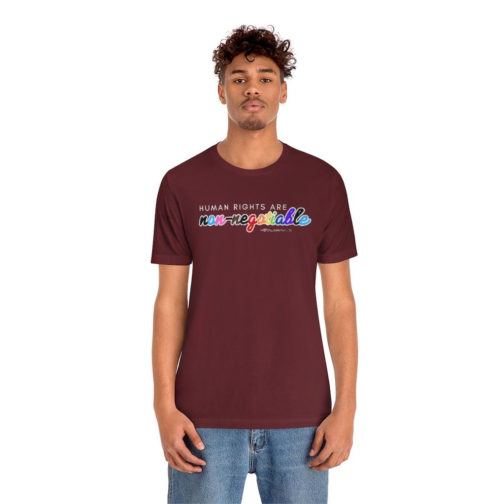 Human Rights are Non-Negotiable (inclusive rainbow) - Unisex Tee - Image 36