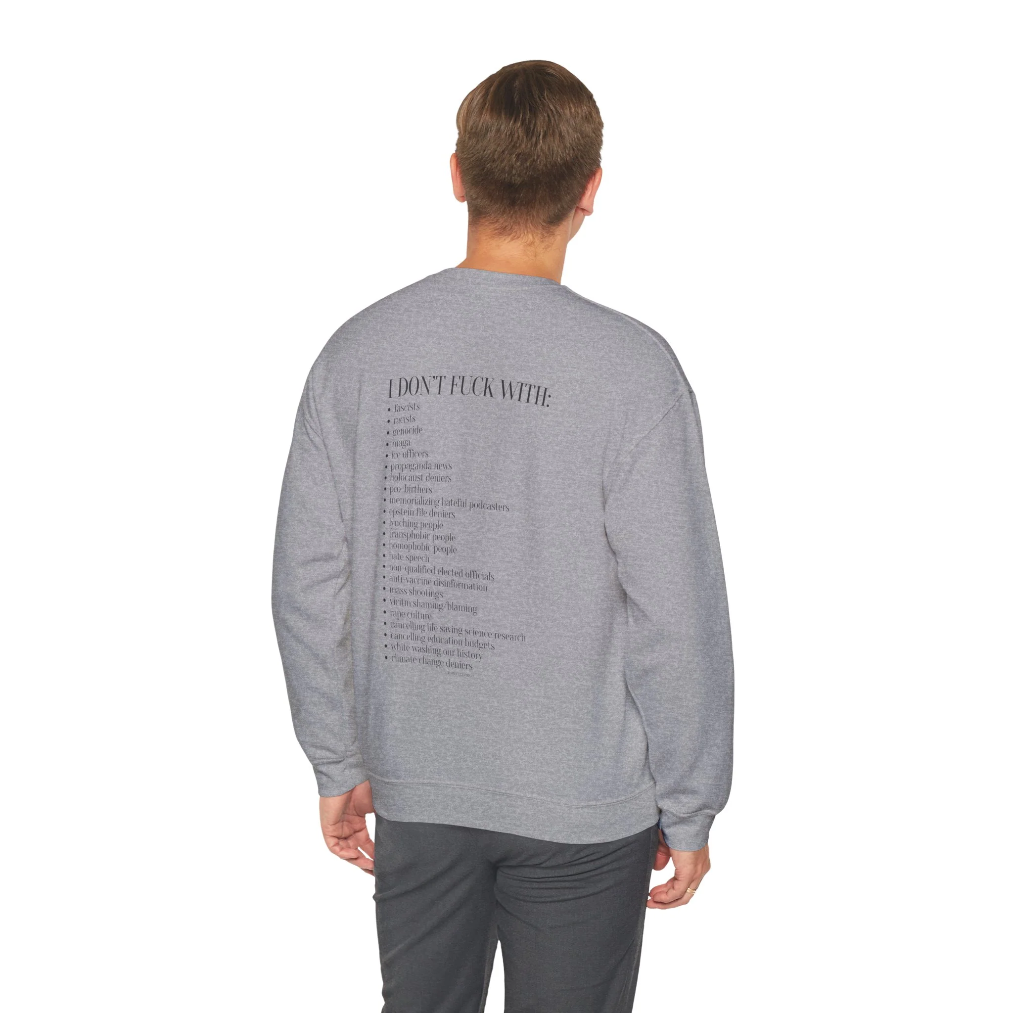 I Don't Fuck With - Unisex Crewneck Sweatshirt - Image 13