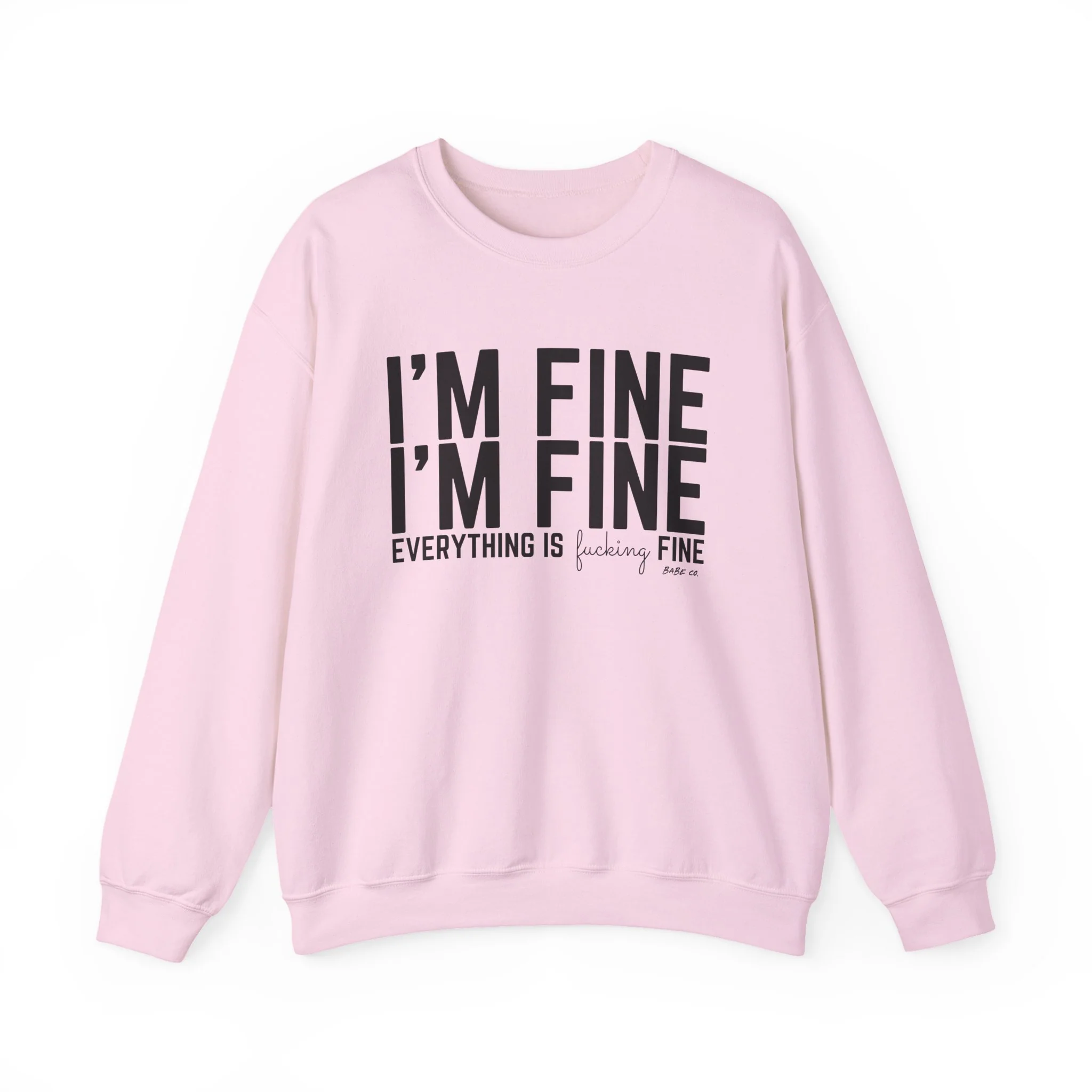 I'm Fine - Unisex Crewneck Sweatshirt - Image 9