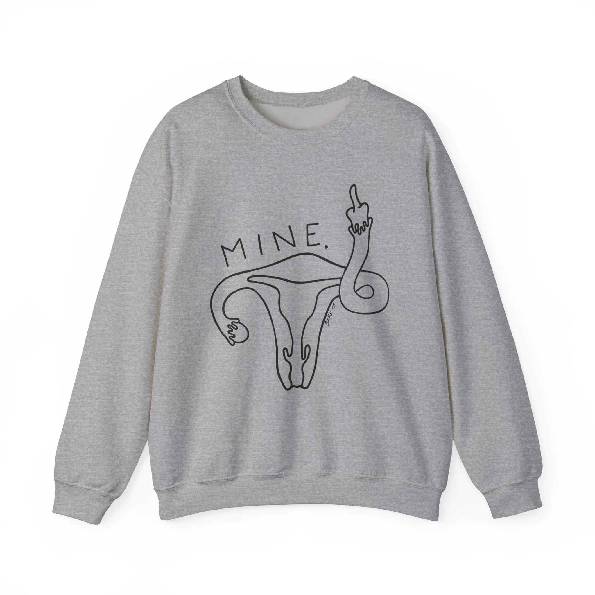Mine (Uterus) - Unisex Crewneck Sweatshirt - Image 3