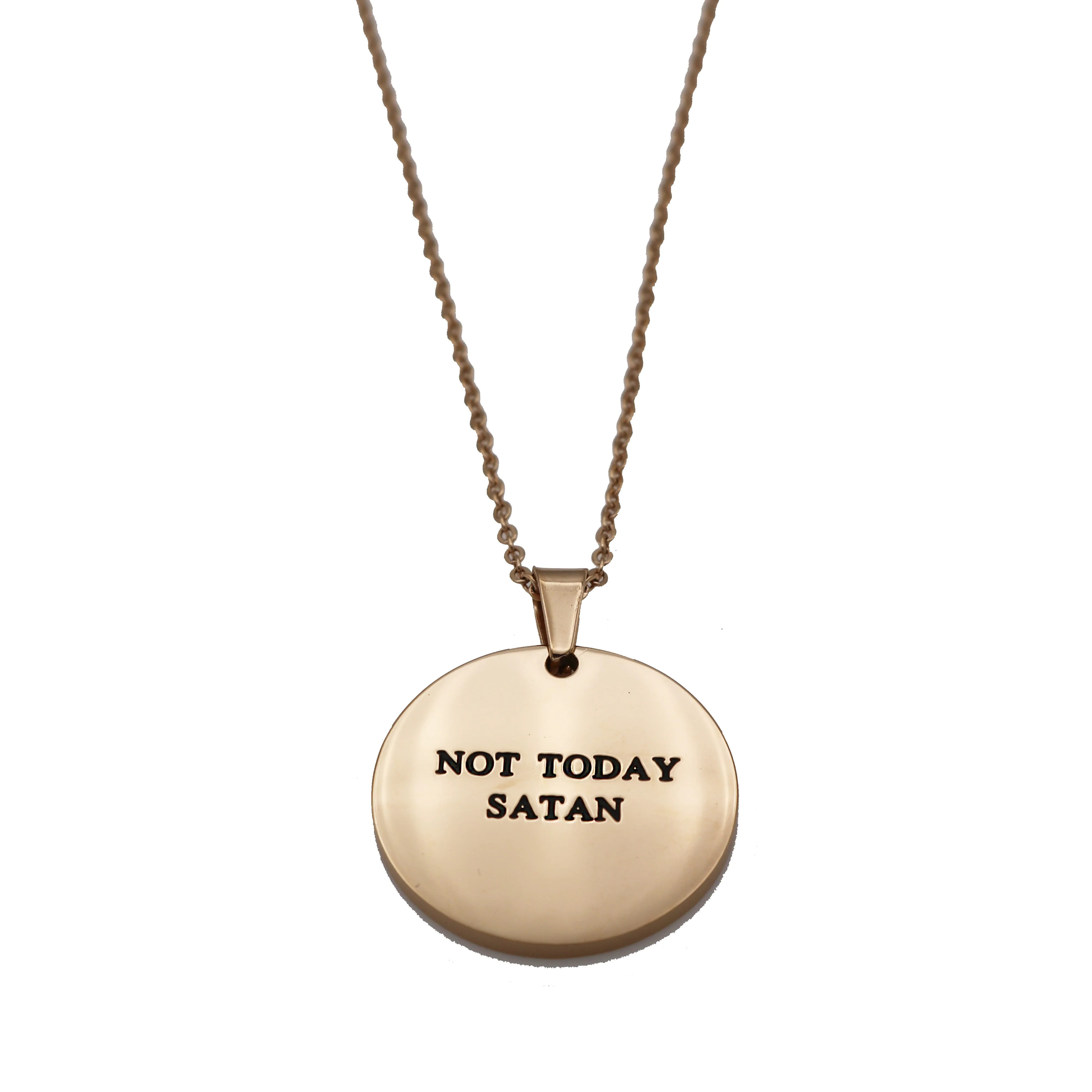Not Today Satan Circle Necklace - Image 3