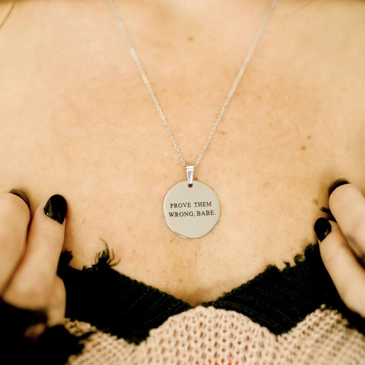 Prove Them Wrong, Babe Circle Necklace - Image 4