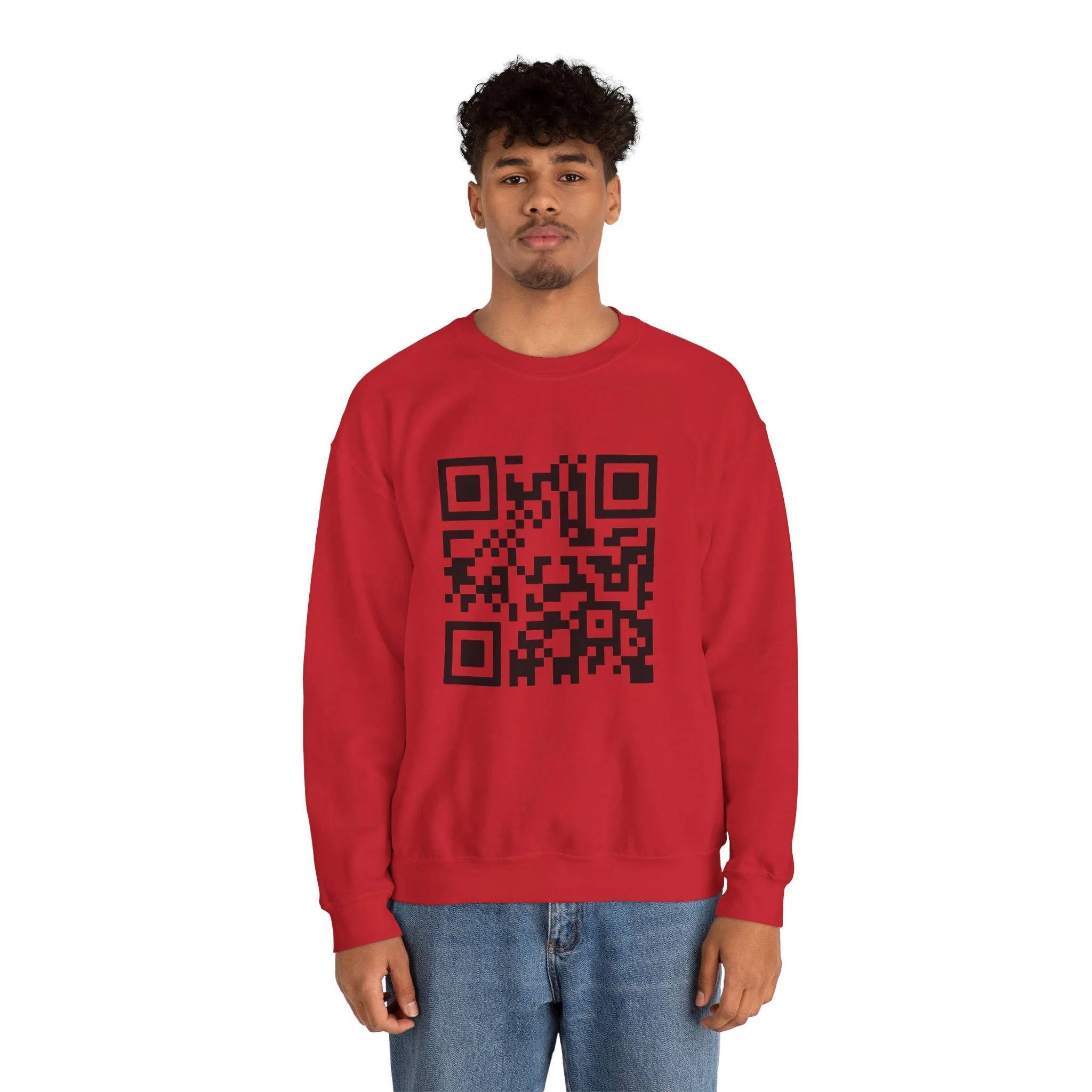 Secret Women's Health QR Code - Unisex Crewneck Sweatshirt - Image 14