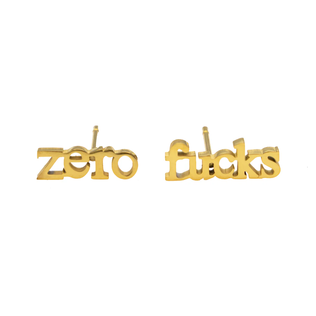 Zero Fucks Earring Set - Image 3